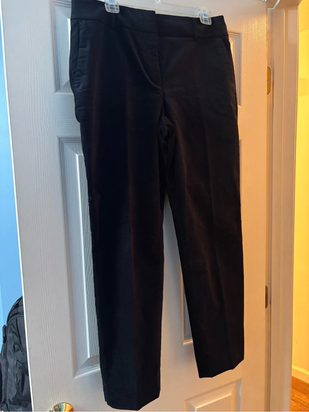 Talbots Hampshire Ankle Velveteen Black Pants